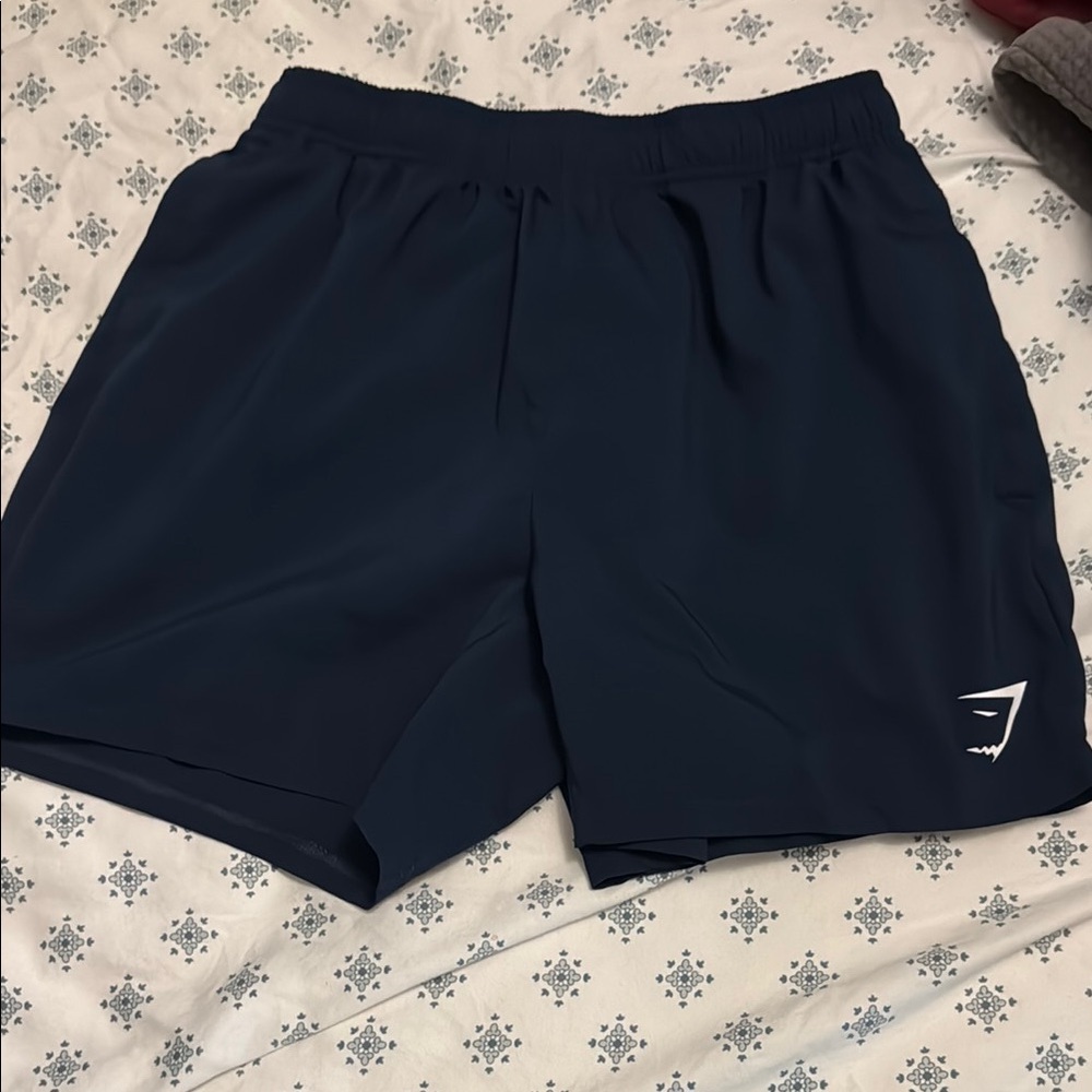 Blue Gymshark Arrival Shorts 5 Inch Inseam